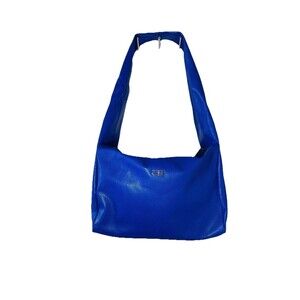 Taylor Catherwood Italian Luxury Slouchy Leather Bag Purse Tote Cobalt Blue Hob